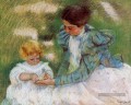 Mère jouant avec son enfant mère des enfants Mary Cassatt